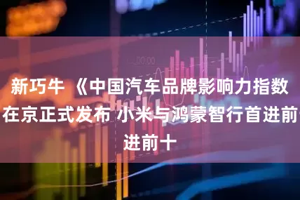新巧牛 《中国汽车品牌影响力指数》在京正式发布 小米与鸿蒙智行首进前十